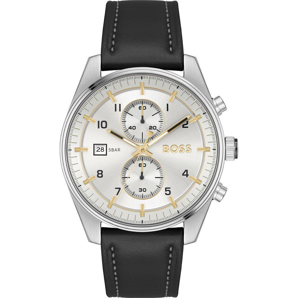 Black Leather Dress Watch - ventzia