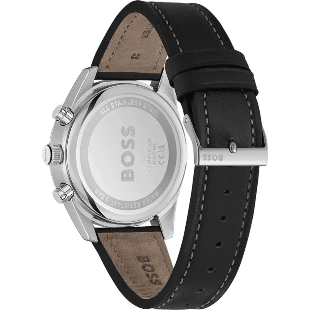 Black Leather Dress Watch - ventzia