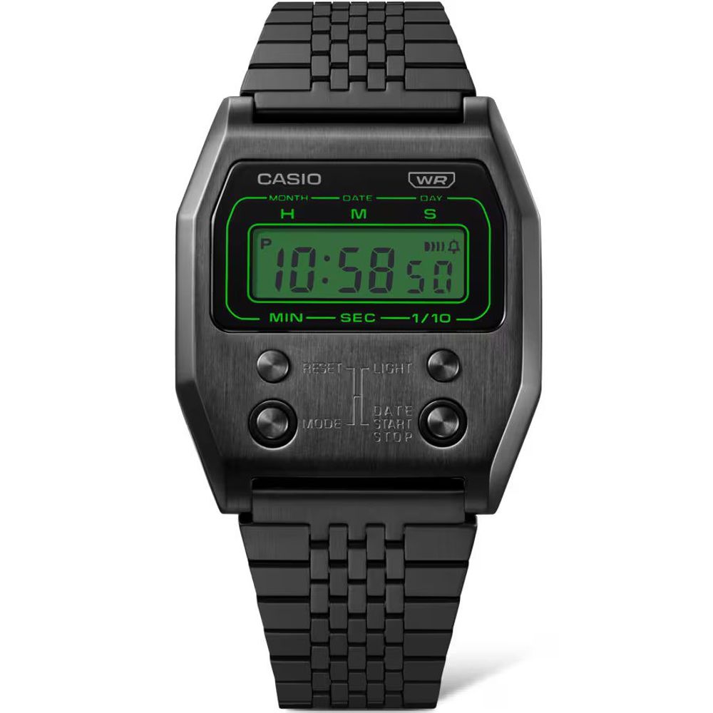 Black Stainless Steel Digital Watch - ventzia