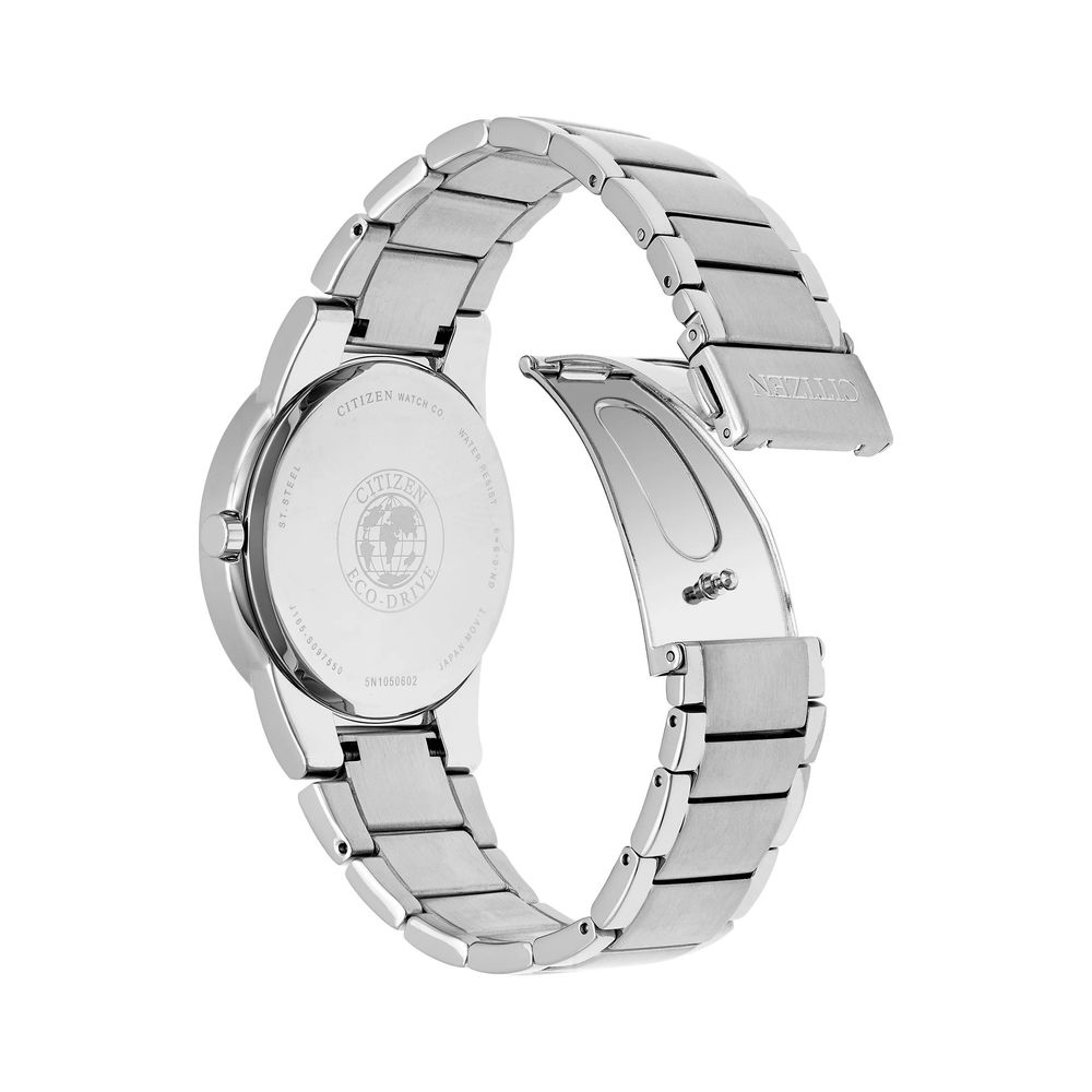 Gray Stainless Steel Dress Watch - ventzia