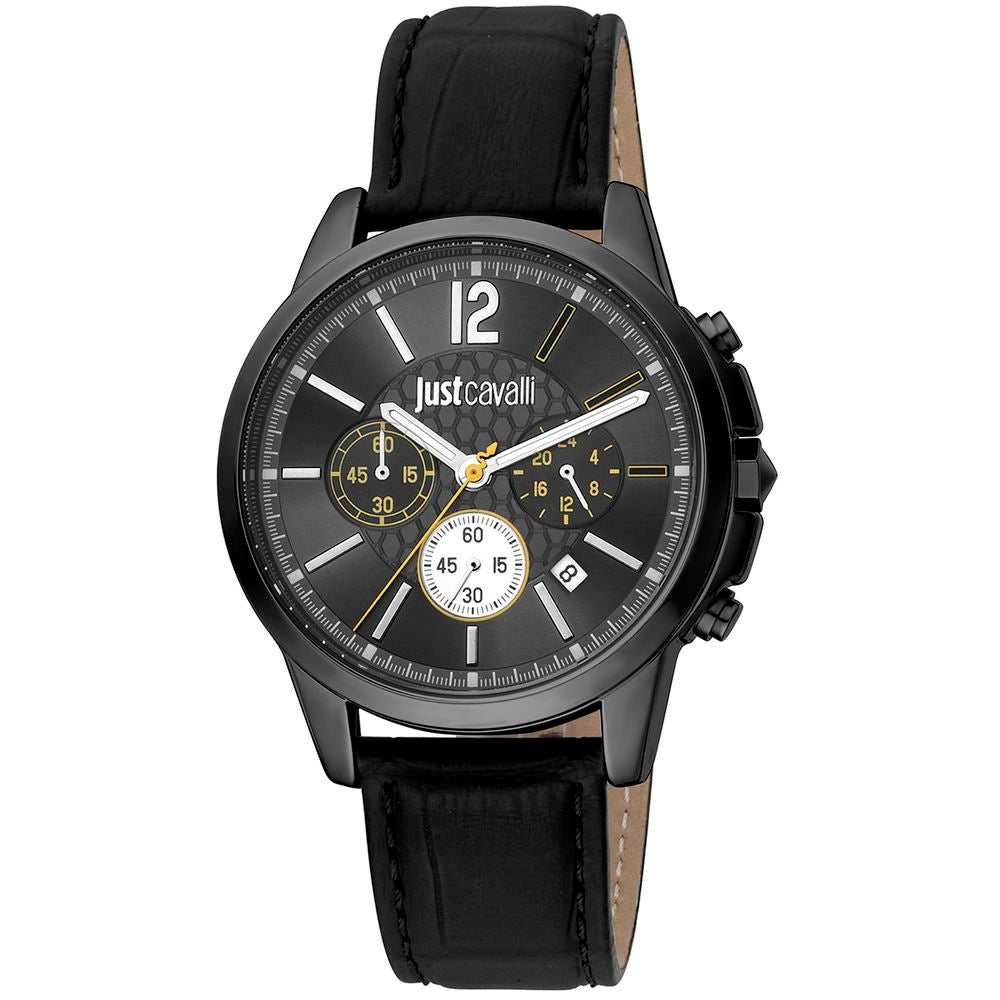 Black Leather Dress Watch - ventzia