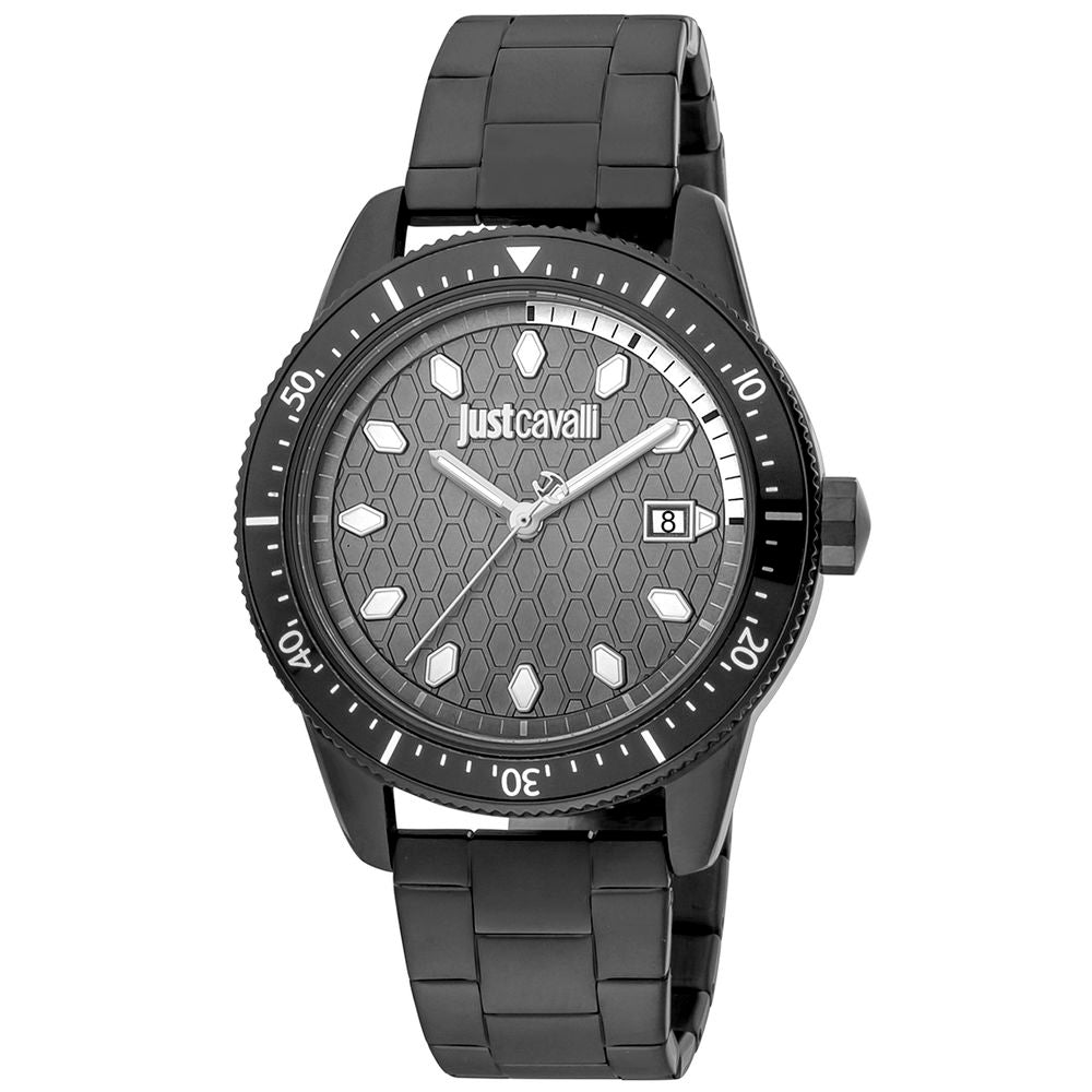Black Stainless Steel Dress Watch - ventzia