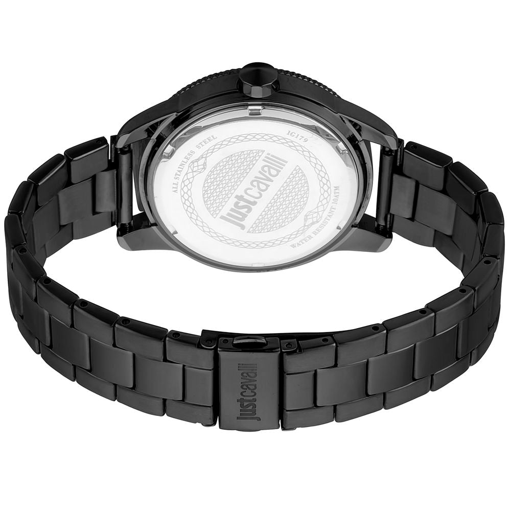 Black Stainless Steel Dress Watch - ventzia