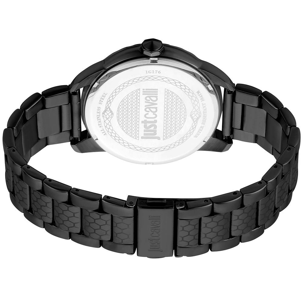 Black Stainless Steel Dress Watch - ventzia