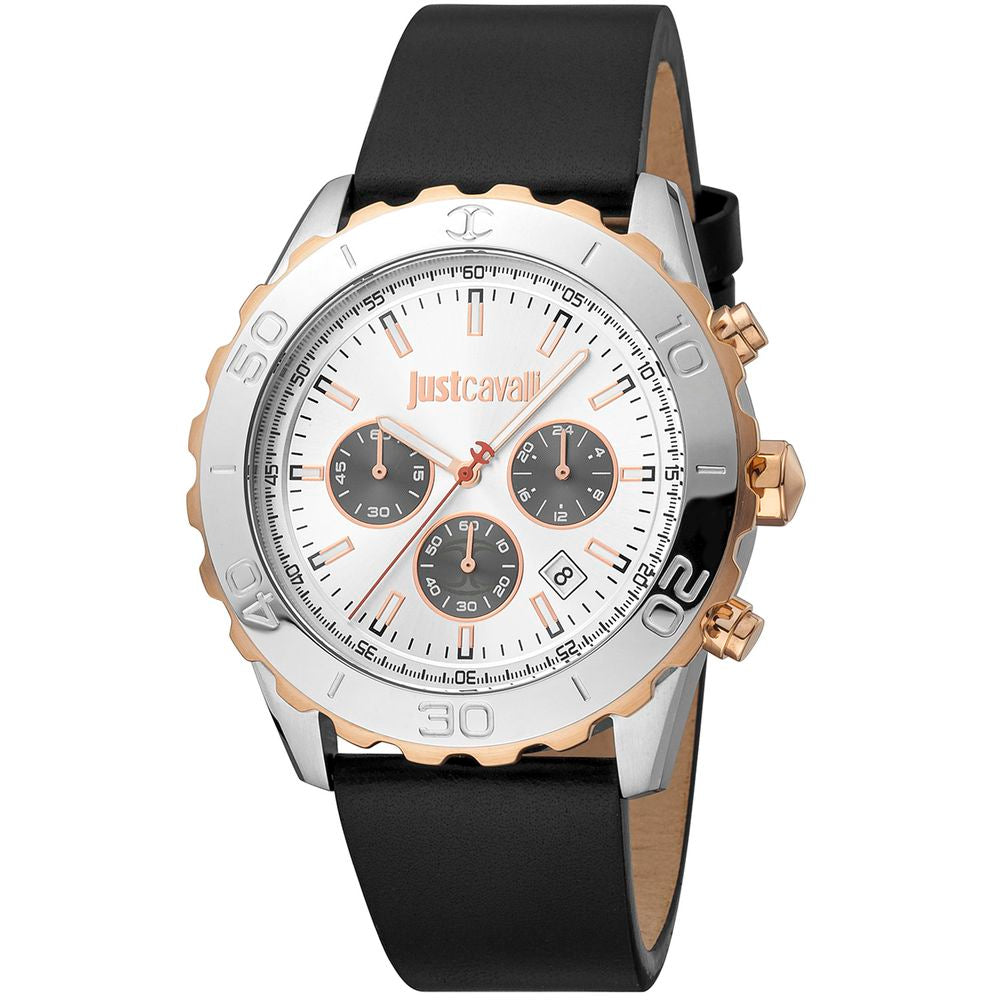 Black Leather Bracelet Watch - ventzia
