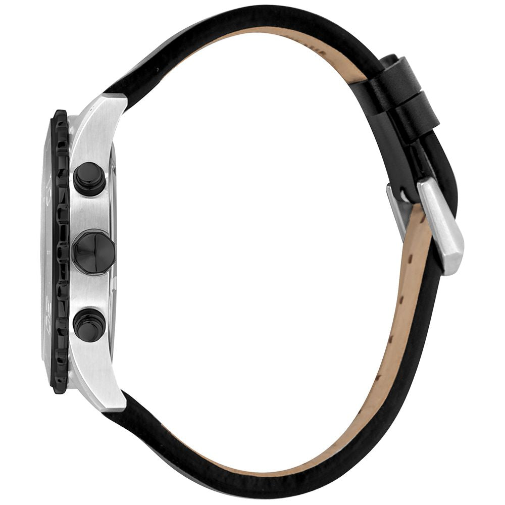 Black Leather Dress Watch - ventzia