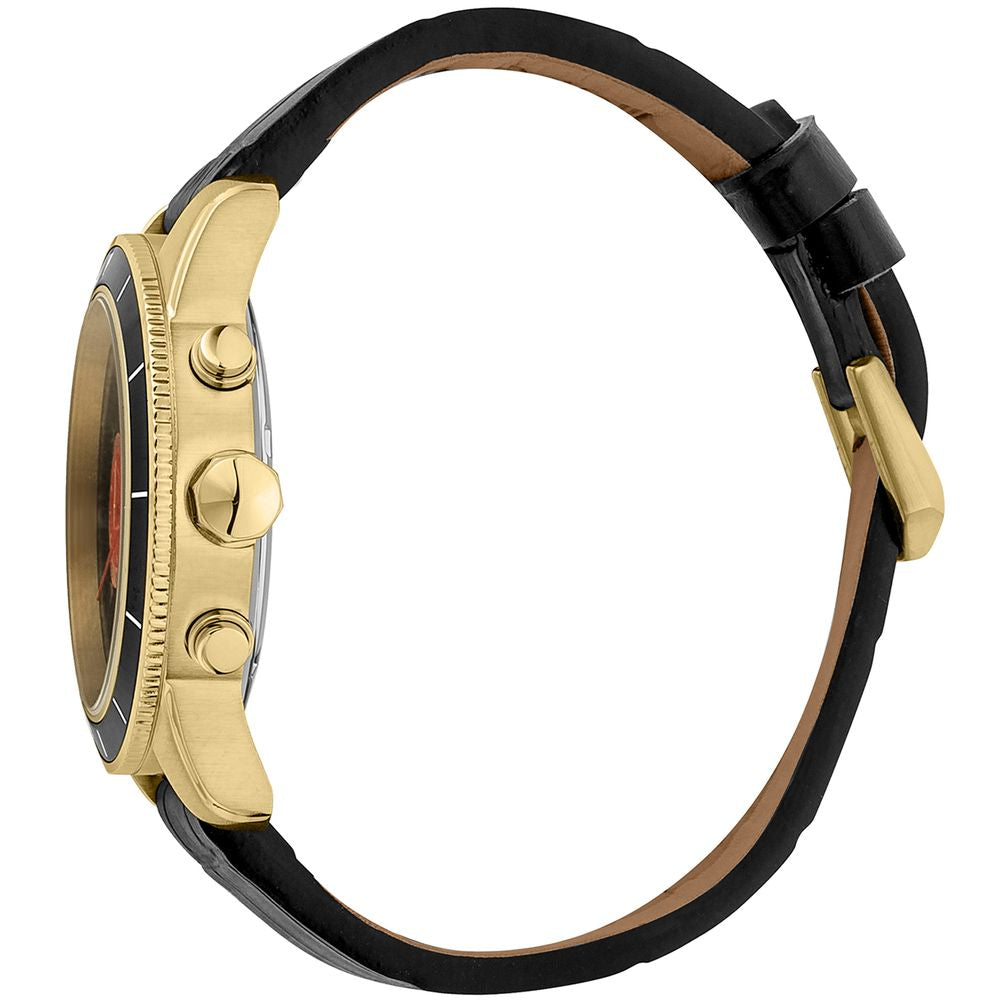 Black Leather Watch - ventzia