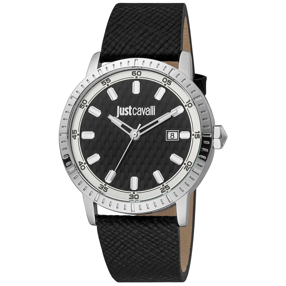 Black Leather Dress Watch - ventzia