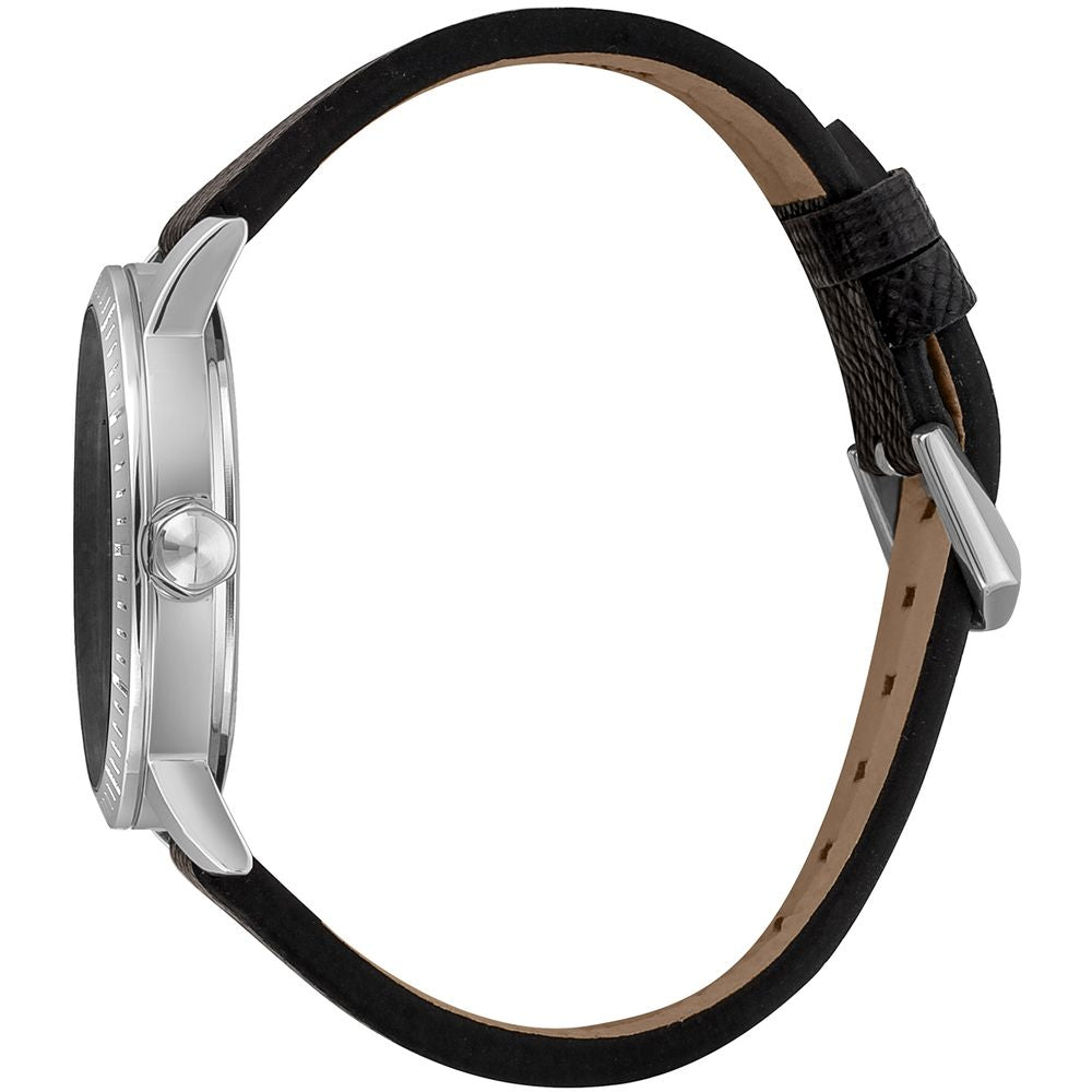 Black Leather Dress Watch - ventzia