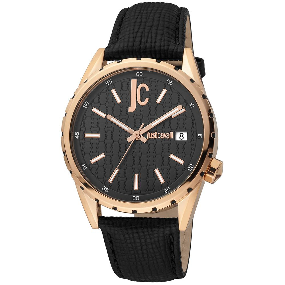 Black Leather Dress Watch - ventzia