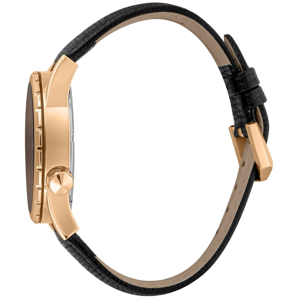 Black Leather Dress Watch - ventzia