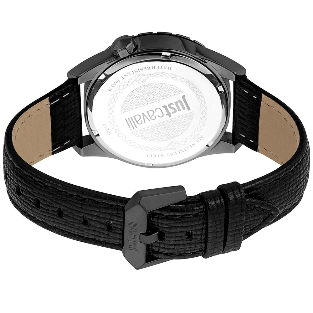 Black Leather Dress Watch - ventzia