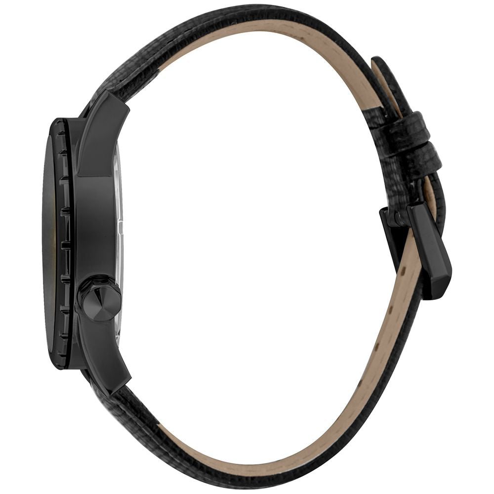 Black Leather Dress Watch - ventzia