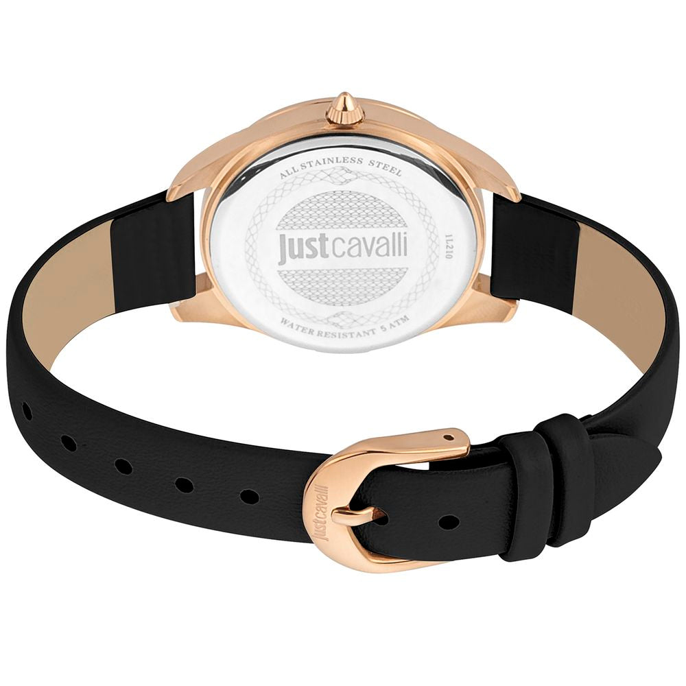 Black Leather Dress Watch - ventzia