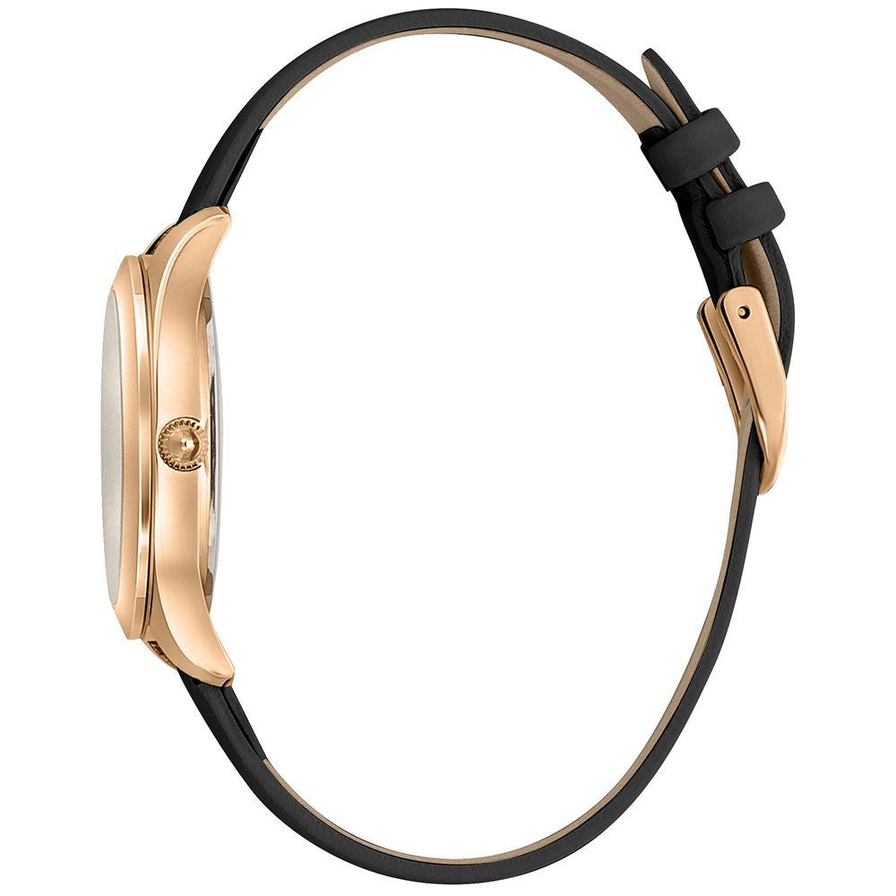 Black Leather Dress Watch - ventzia