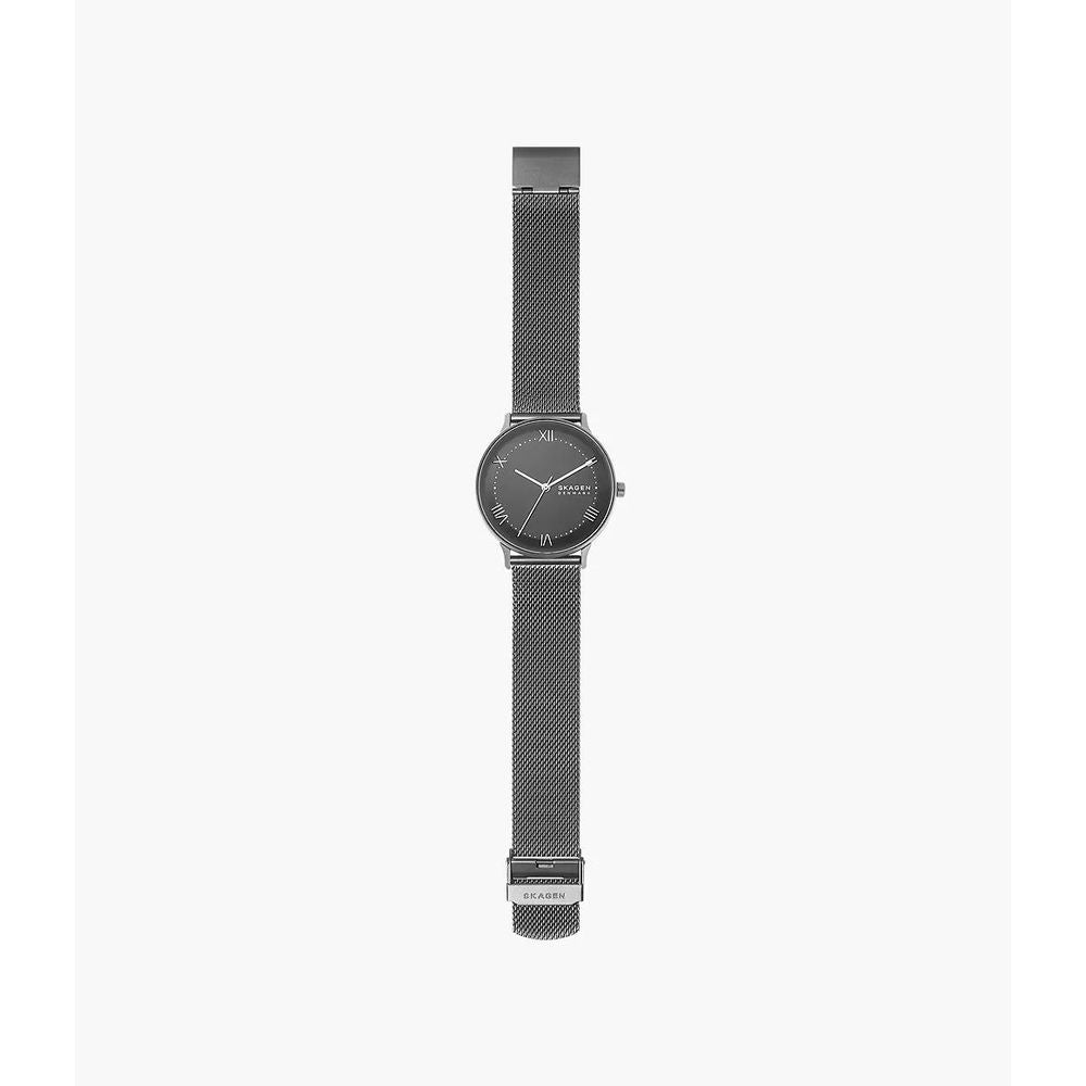 Gray Stainless Steel Dress Watch - ventzia