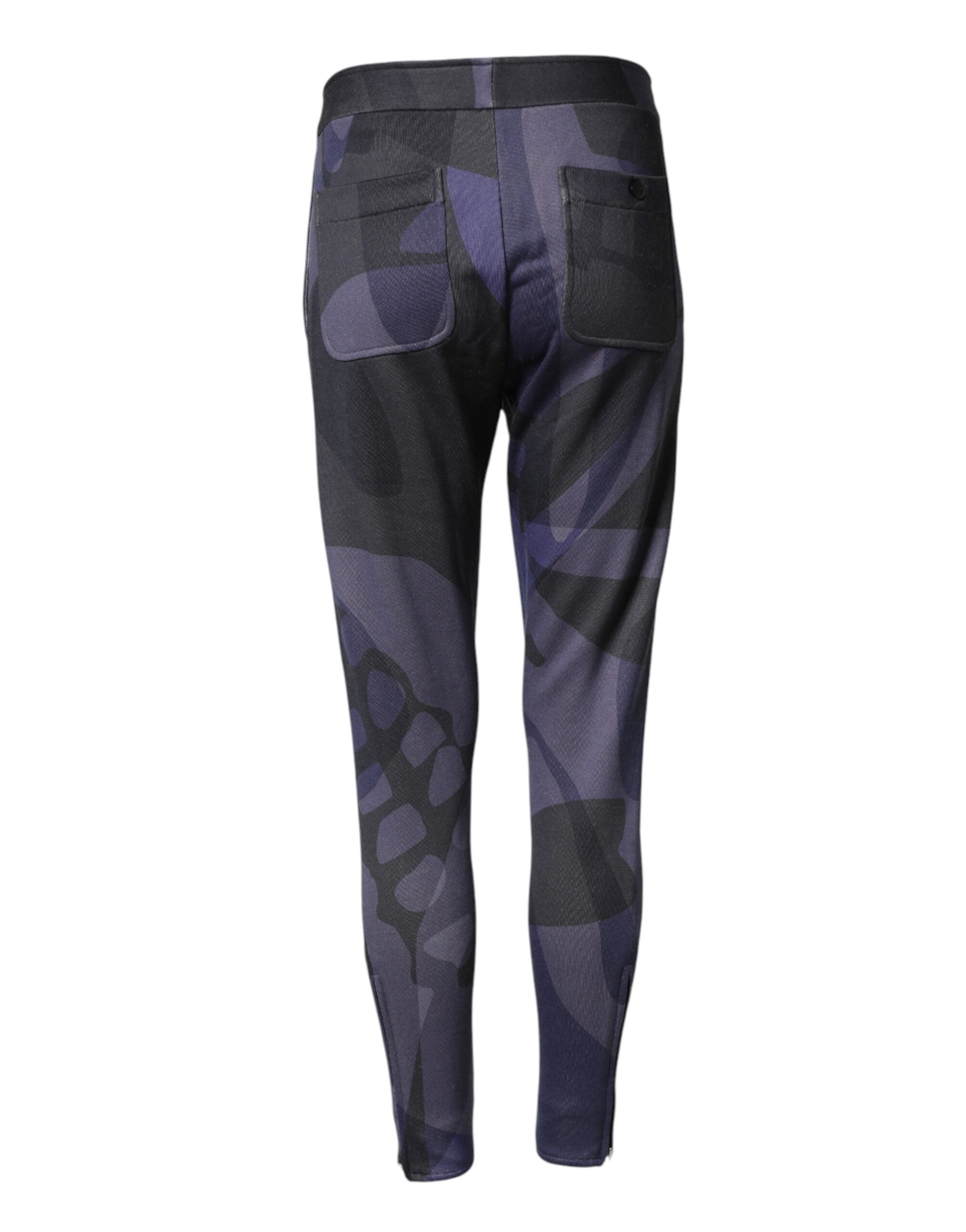 Multicolor Patterned Tapered Fit Men Pants