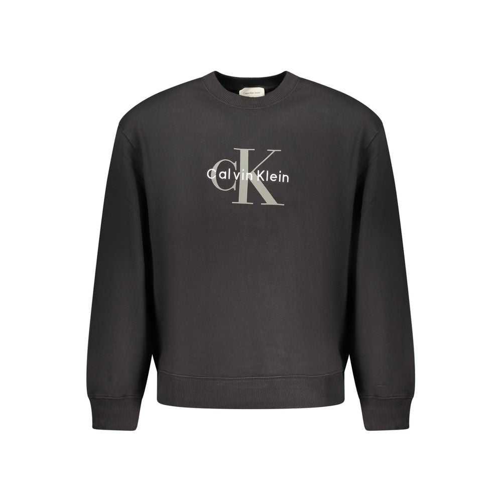 Black Cotton Men's Sweatshirt - ventzia