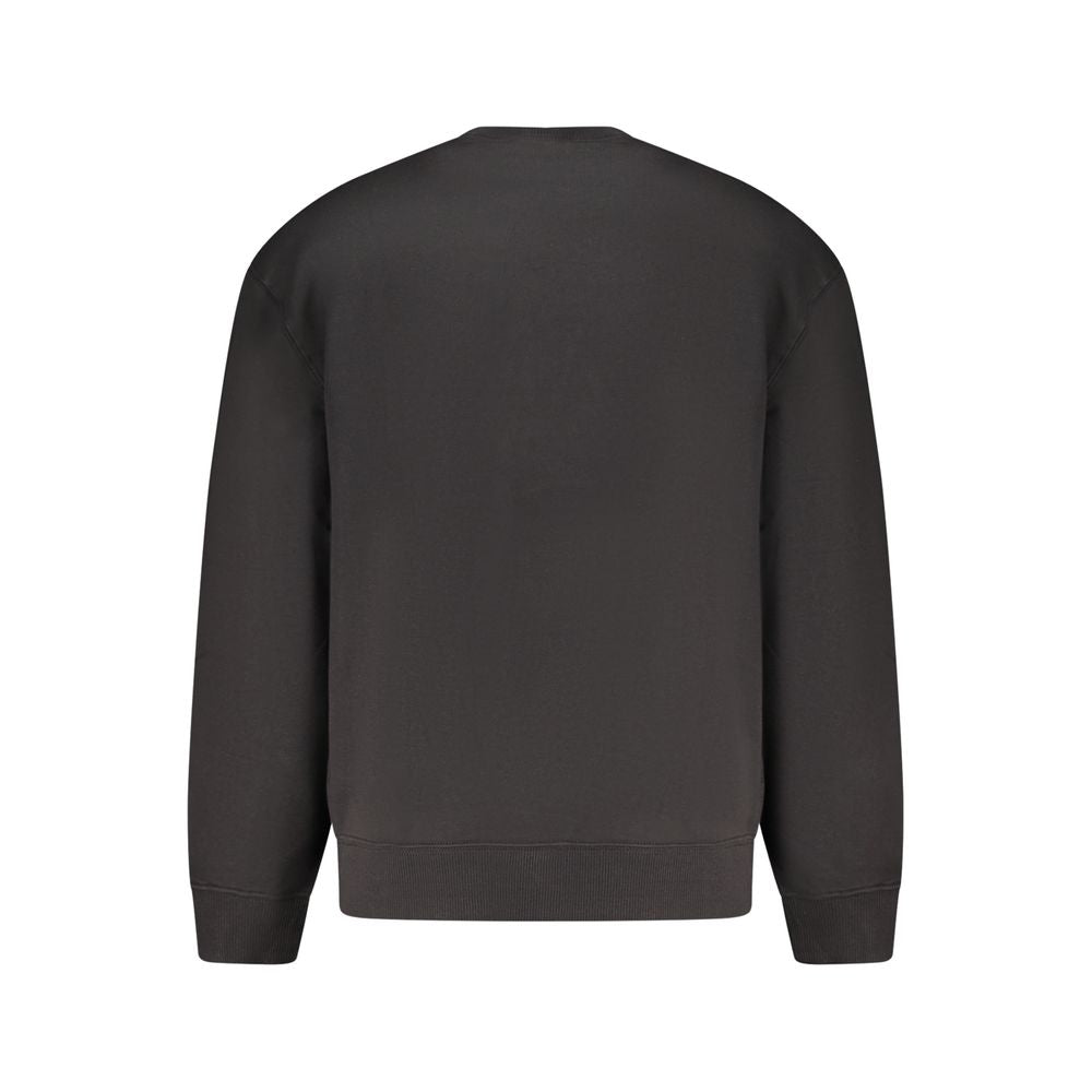 Black Cotton Men's Sweatshirt - ventzia