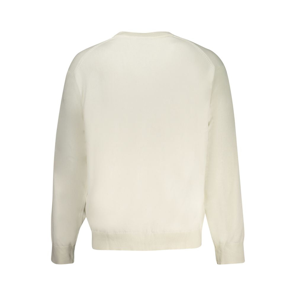 White Cotton Men Sweater - ventzia
