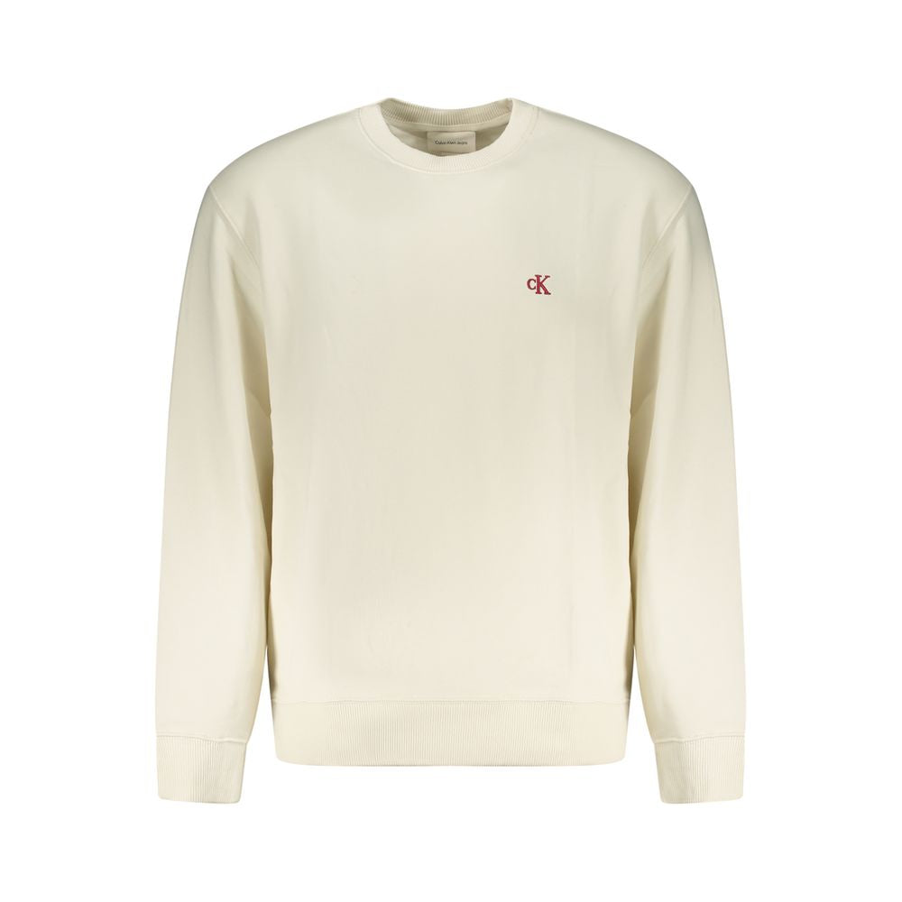 White Cotton Mens Sweatshirt - ventzia