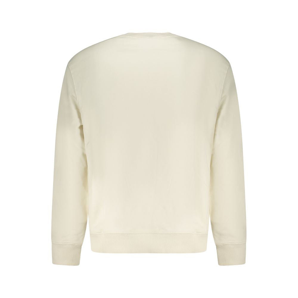 White Cotton Mens Sweatshirt - ventzia