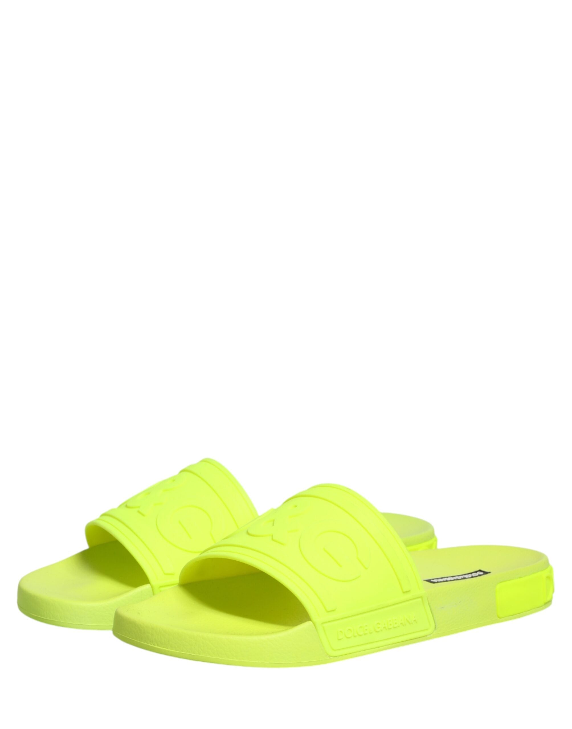 Green Rubber Slides Sandals Beachwear Shoes - ventzia