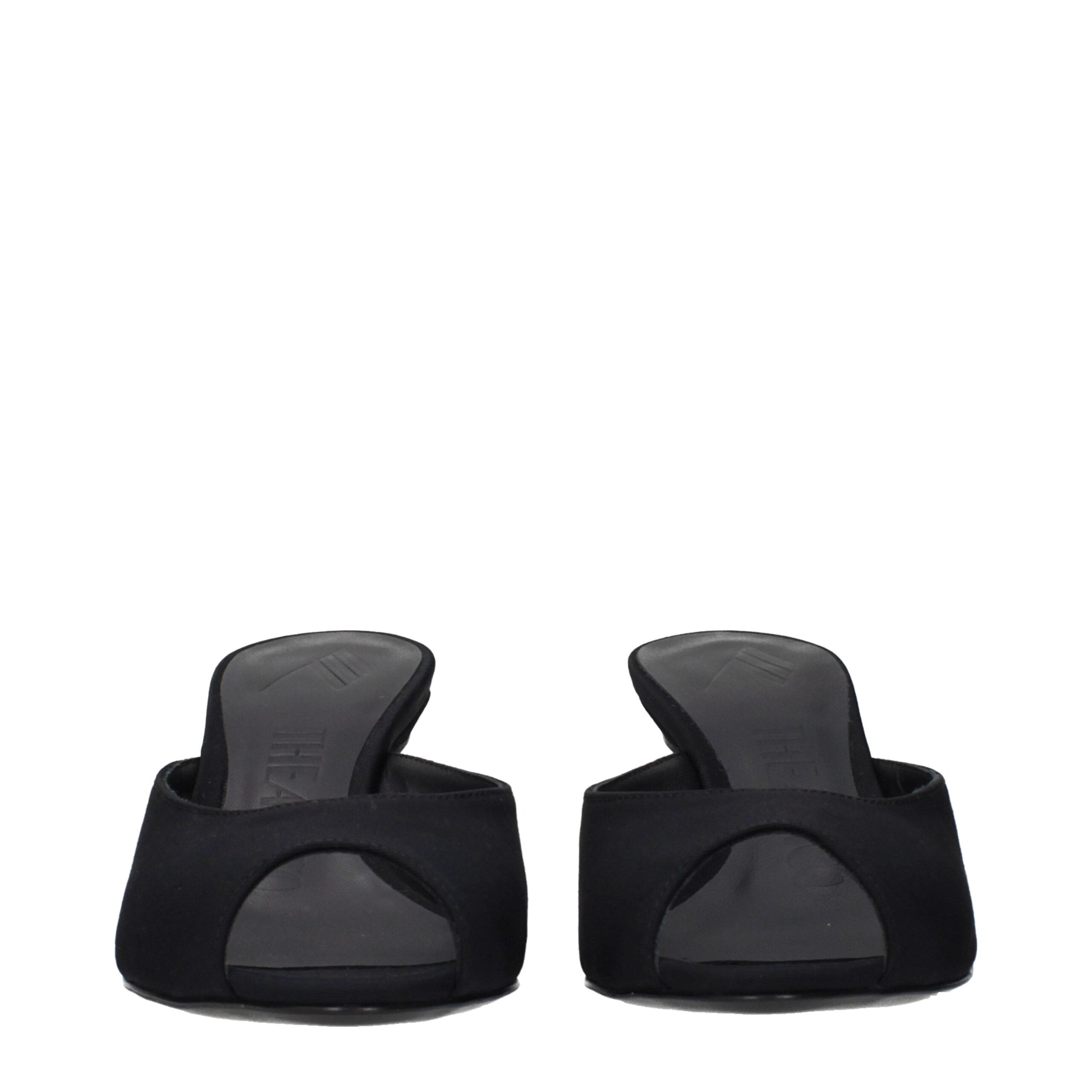 Black Fabric Sandals - ventzia