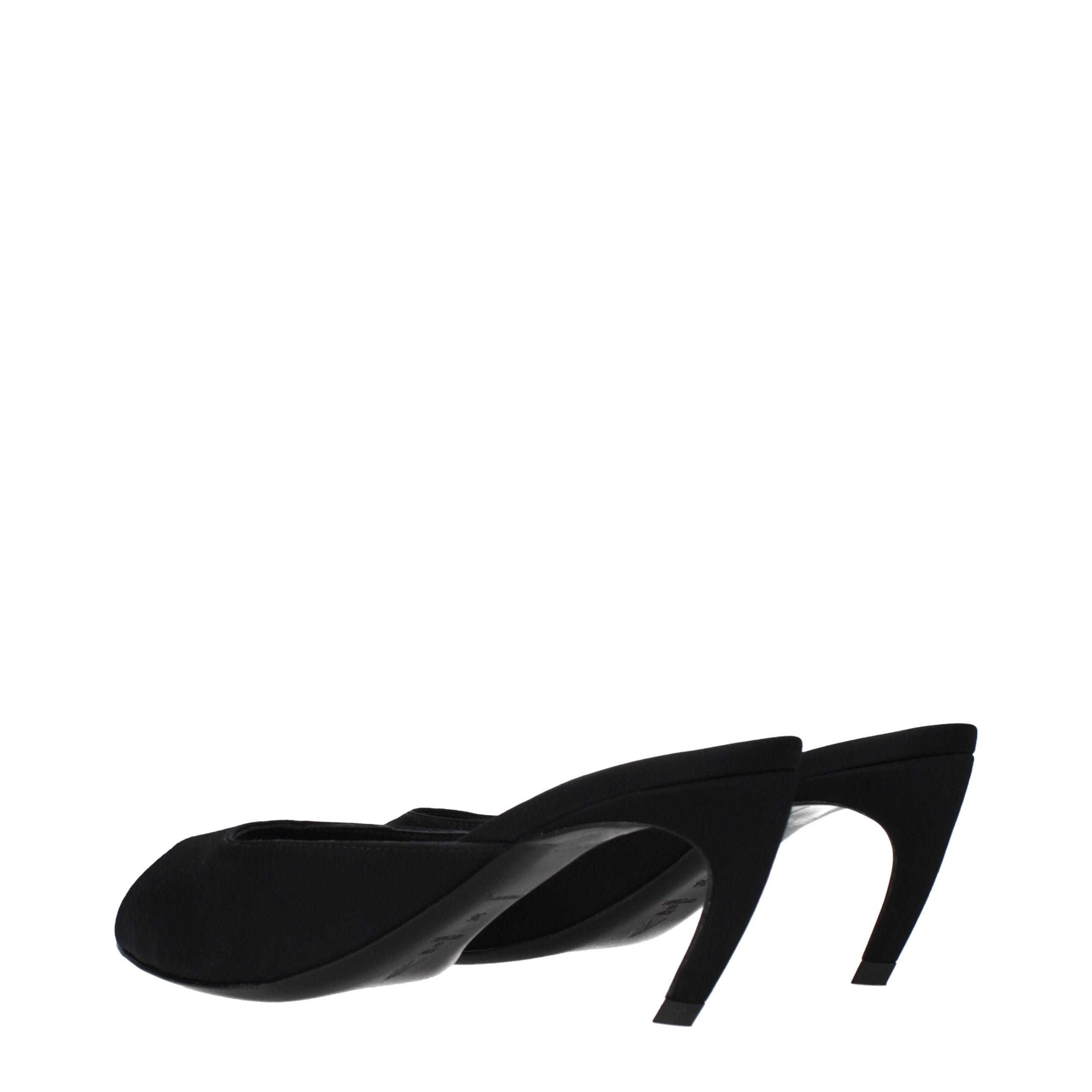 Black Fabric Sandals - ventzia