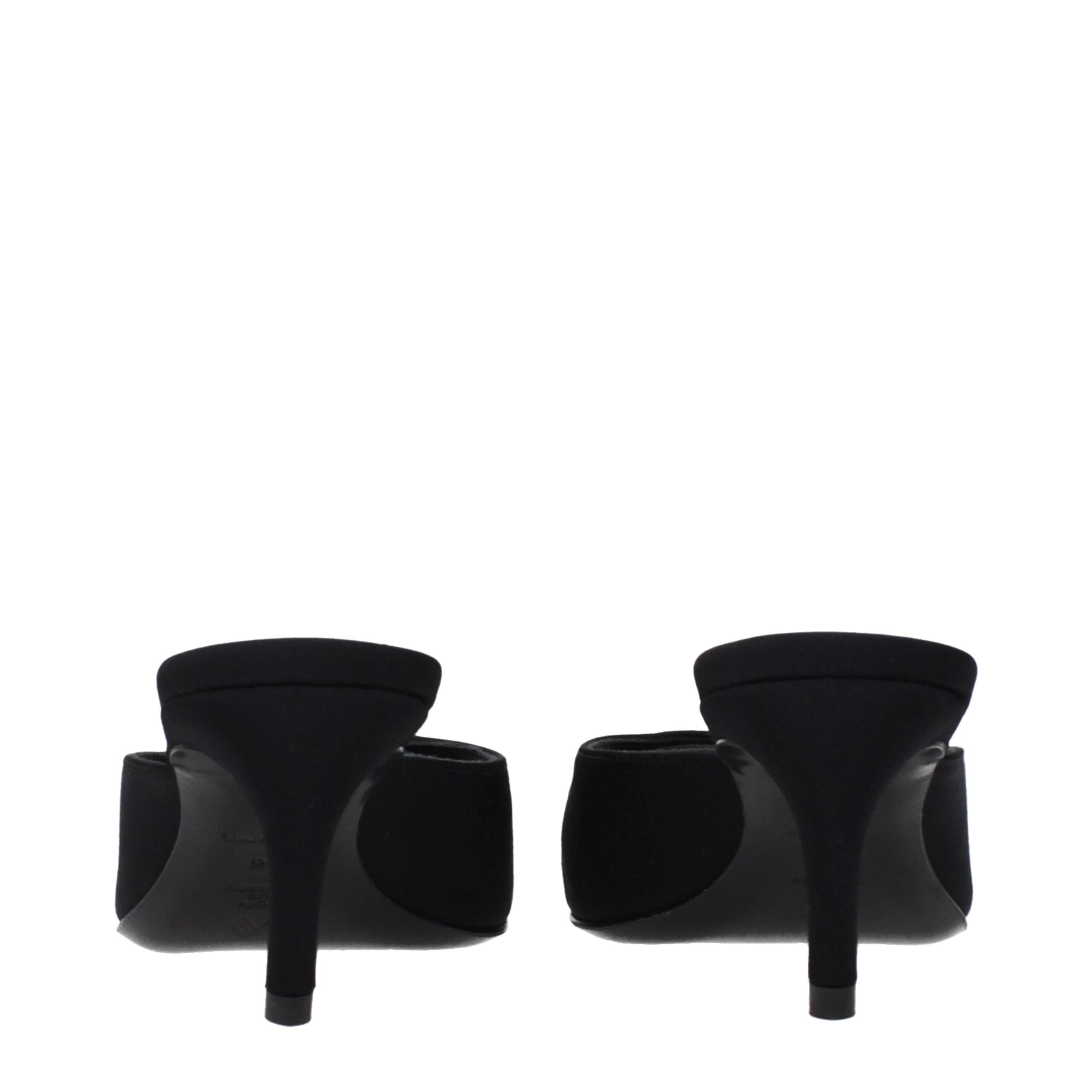 Black Fabric Sandals - ventzia