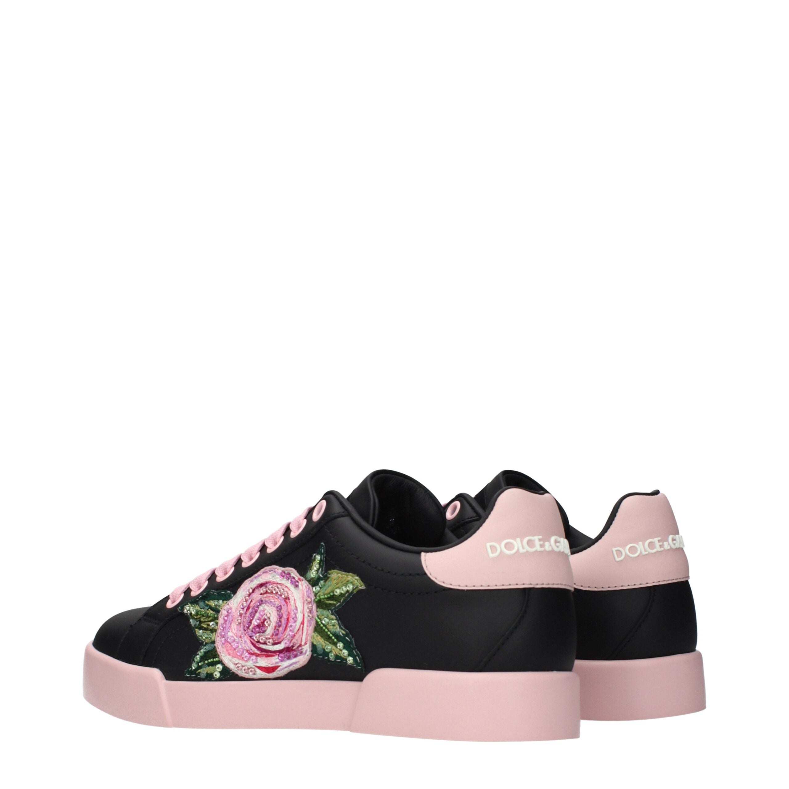Black Leather Sneakers - ventzia