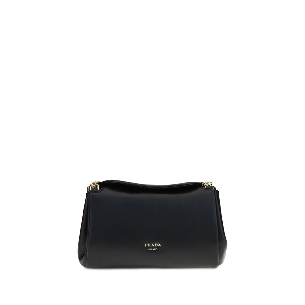 Black Calf Leather Bos Taurus Shoulder Bag - ventzia