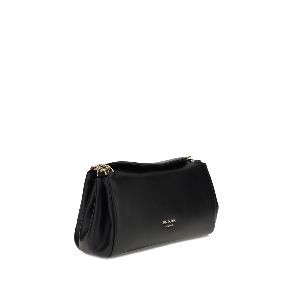 Black Calf Leather Bos Taurus Shoulder Bag - ventzia