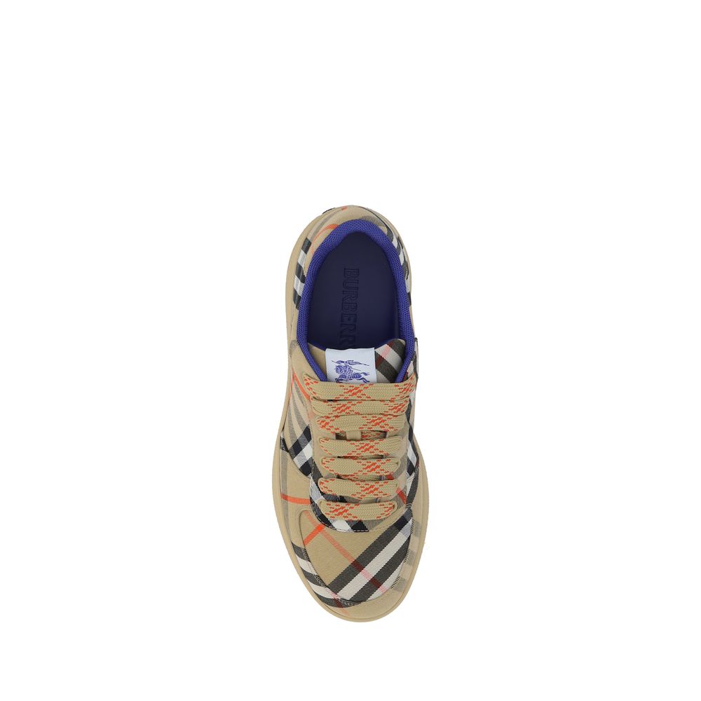 Beige Polyester Low Top Sneakers - ventzia