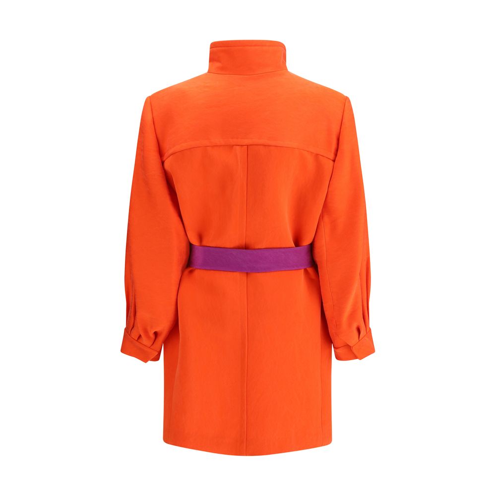 Orange Silk Coat