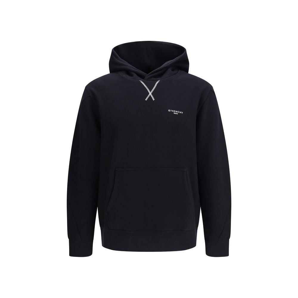 Black Cotton Sweatshirt - ventzia