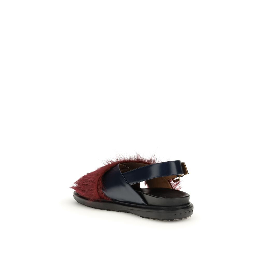 Multicolor Calf Leather Bos Taurus Flat Sandals - ventzia
