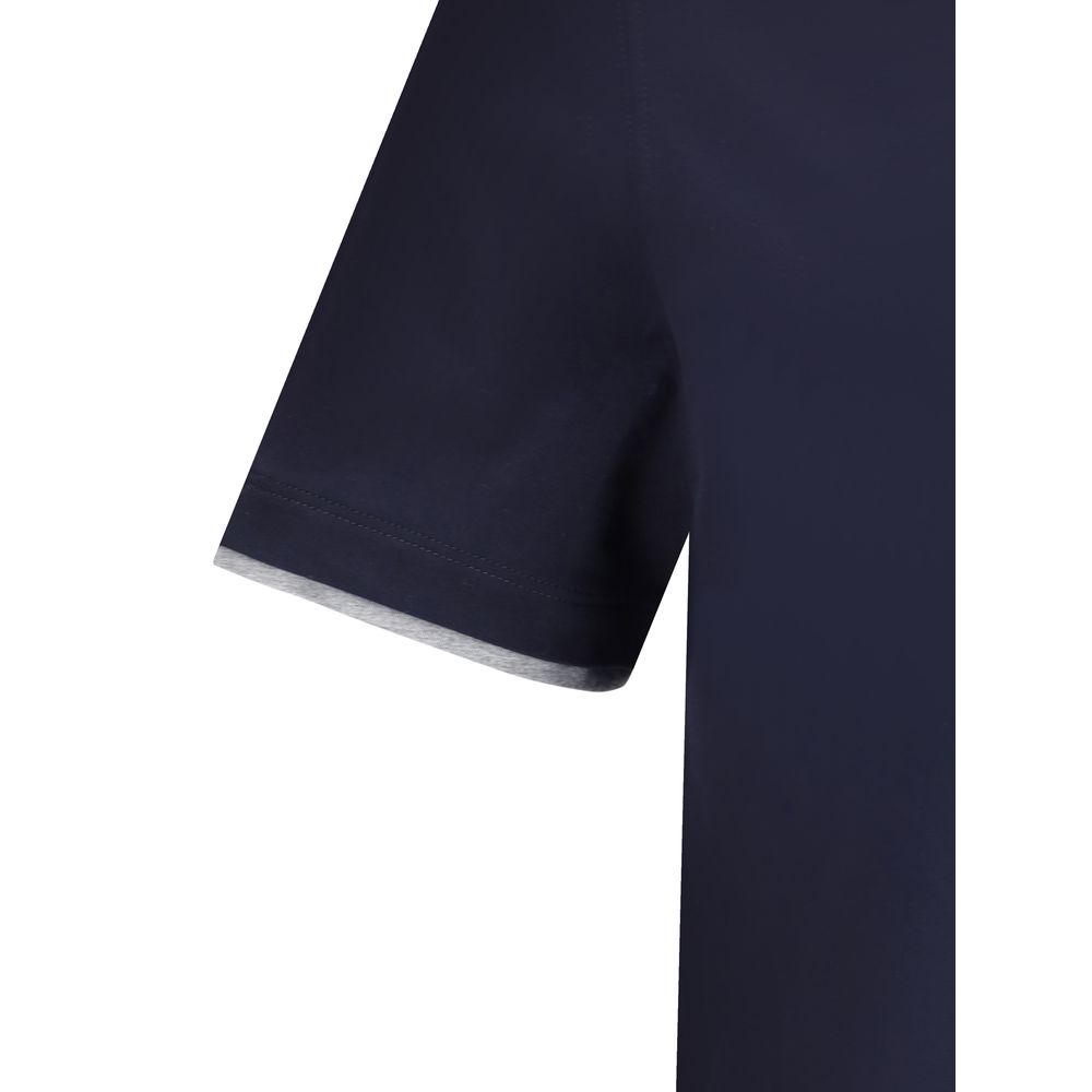 Blue Cotton T-Shirt - ventzia