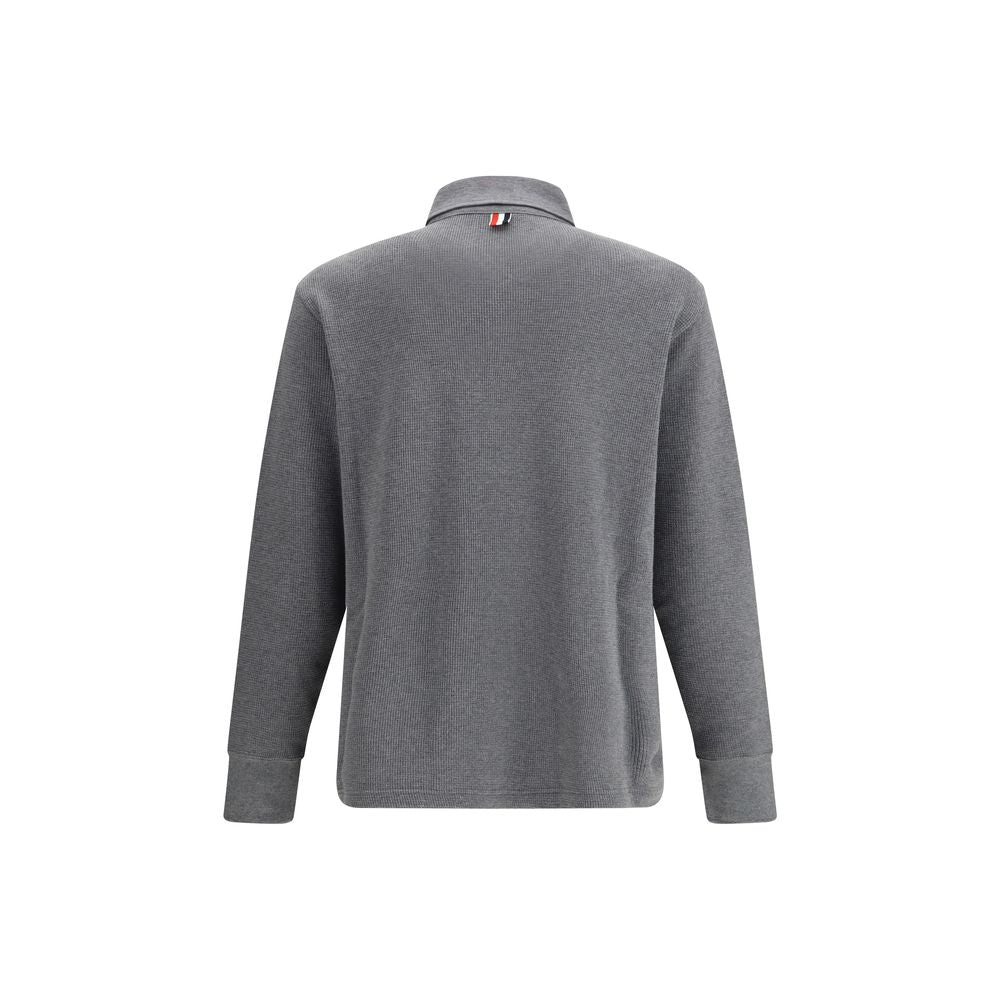 Gray Cotton Polo Shirt - ventzia