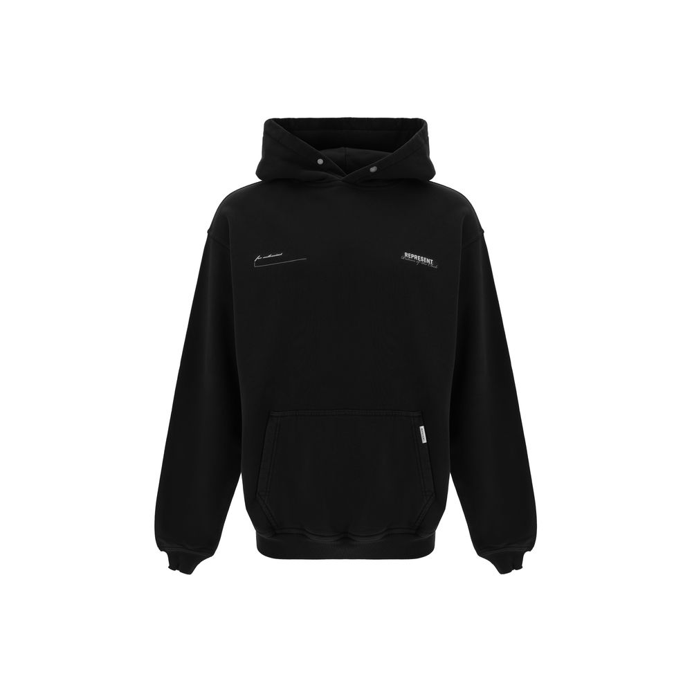 Black Cotton Sweatshirt - ventzia