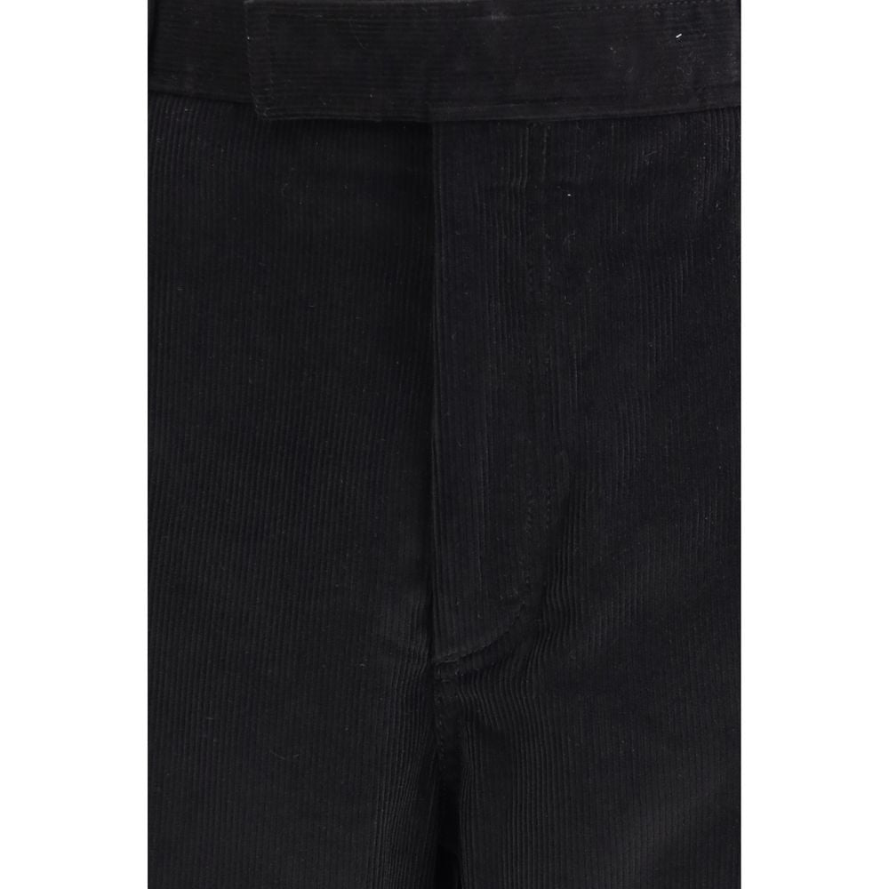 Black Cotton Chino Pants - ventzia