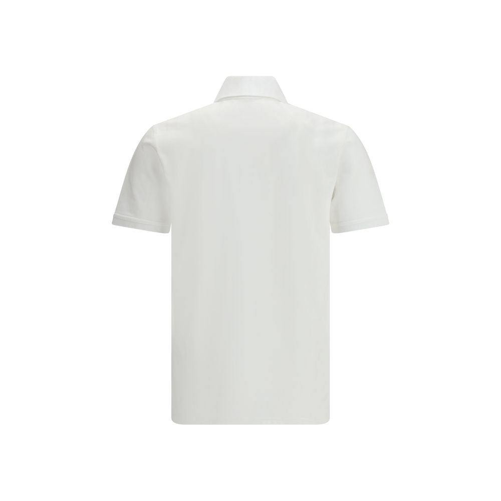 White Cotton Polo Shirt - ventzia