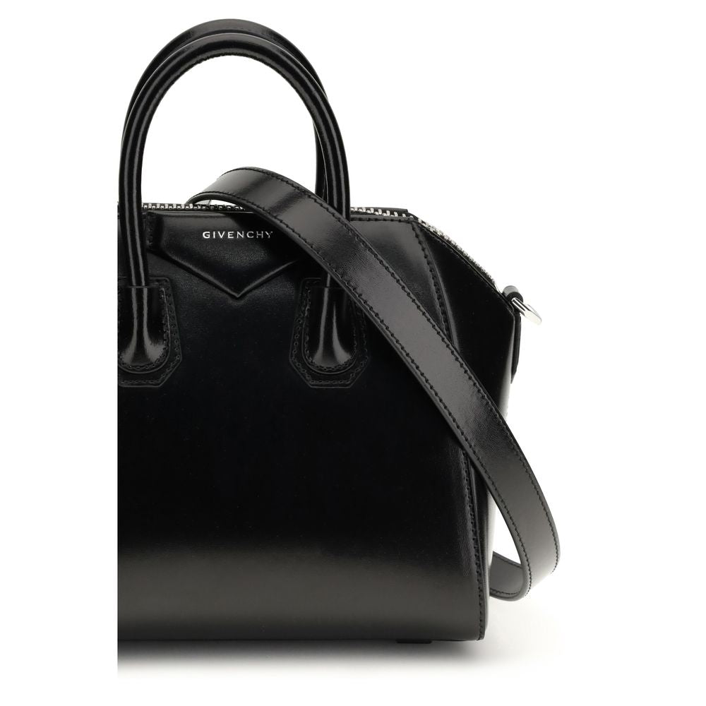 Black Calf Leather Bos Taurus Handbag - ventzia