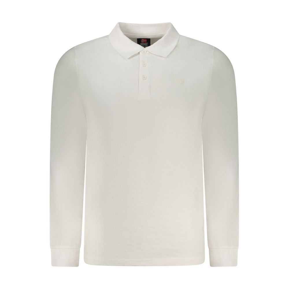 White Cotton Men Polo Shirt - ventzia