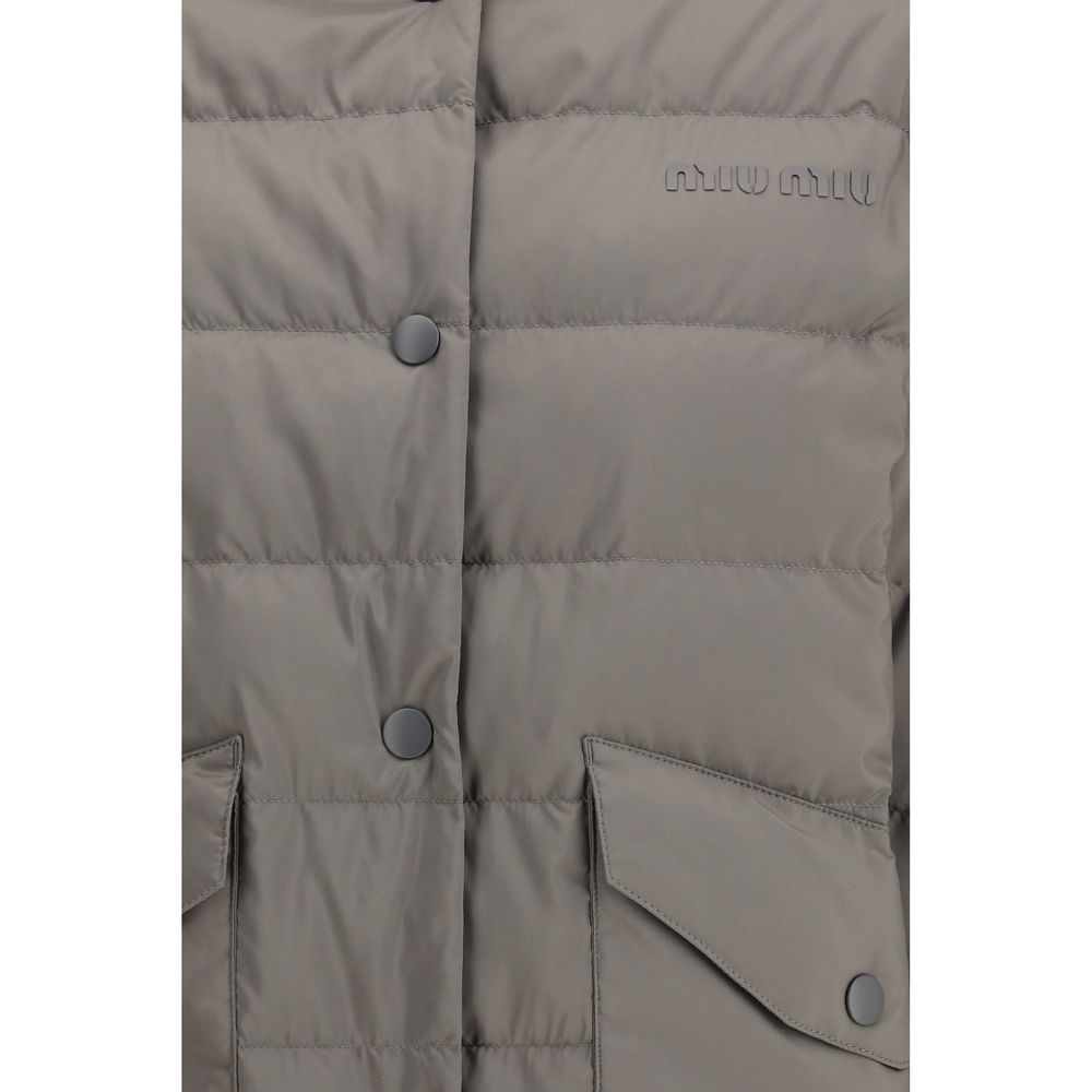 Gray Recycled Polyester Coat