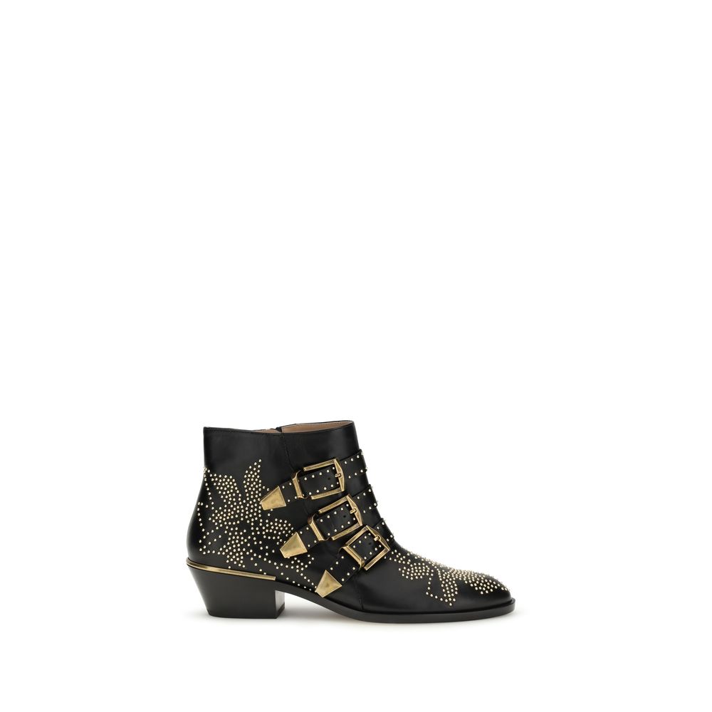 Black Calf Leather Bos Taurus Lace-Up Boots - ventzia