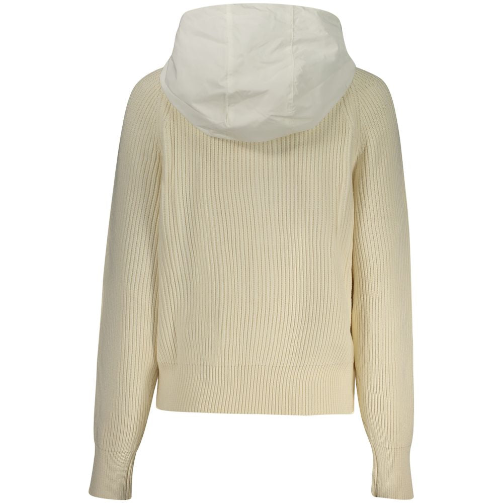 White Polyester Women Cardigan - ventzia