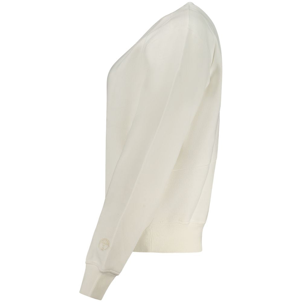 Bianco Cotton Women Sweatshirt - ventzia