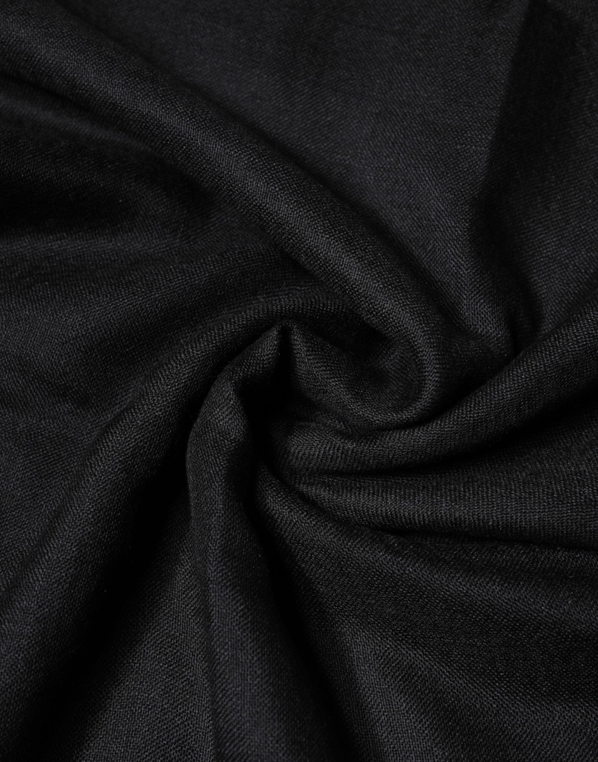 Black Cashmere Knit Neck Wrap Shawl Scarf - ventzia