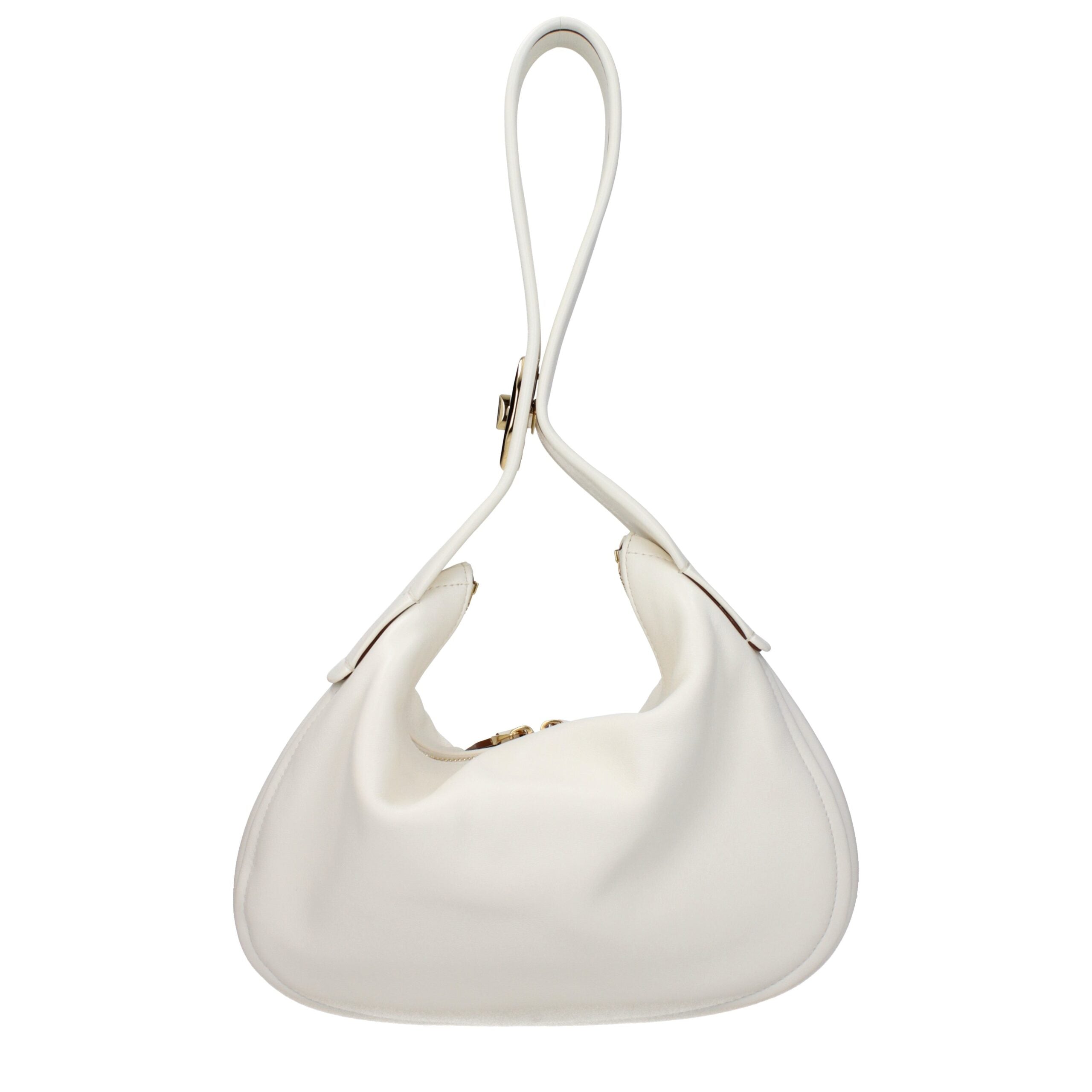 Beige Leather Handbag - ventzia